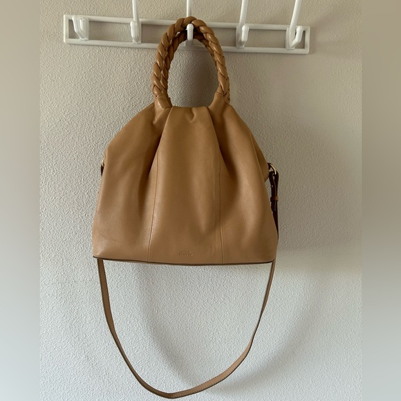 Vince Camuto Handbags - Vince Camuto 100% Leather Jordy Tote With Crossbody Strap Sandstone